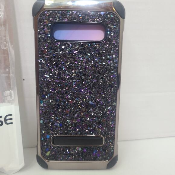 For Samsung Galaxy S10+ Plus Shockproof Black Glitter Case Free Ship - Picture 2 of 5